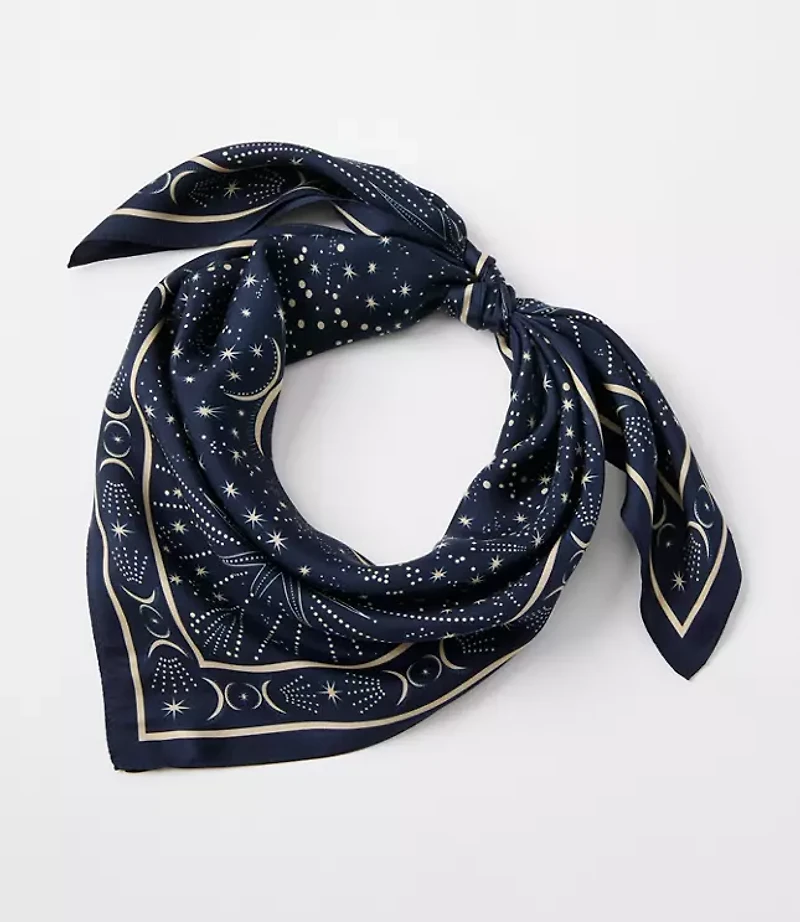Celestial Silk Square Scarf