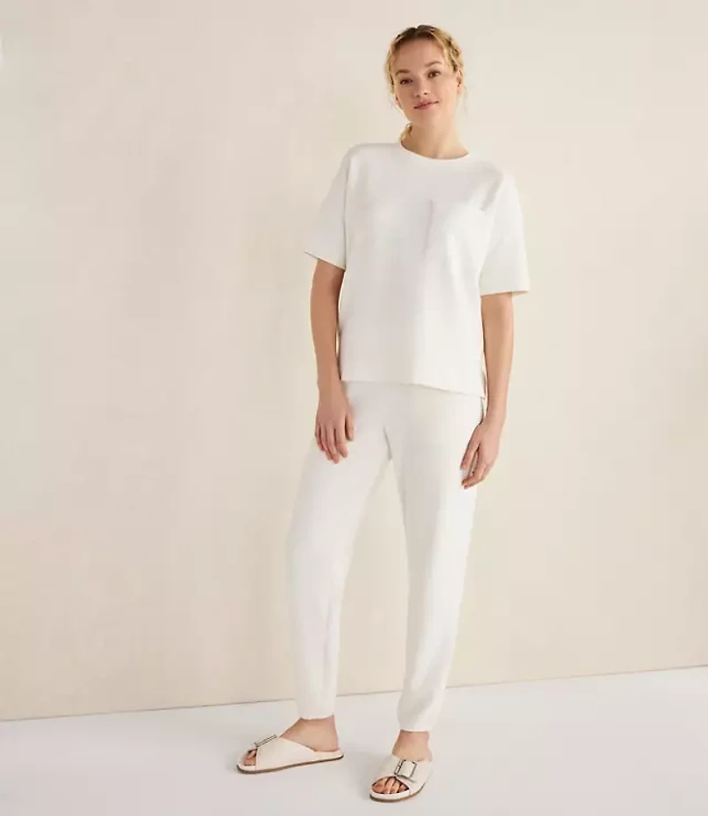 Haven Well Within Cotton Blend Textured Crewneck Tee