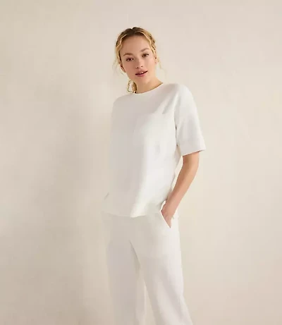 Haven Well Within Cotton Blend Textured Crewneck Tee