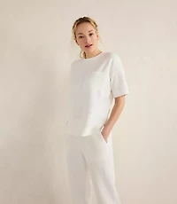 Haven Well Within Cotton Blend Textured Crewneck Tee