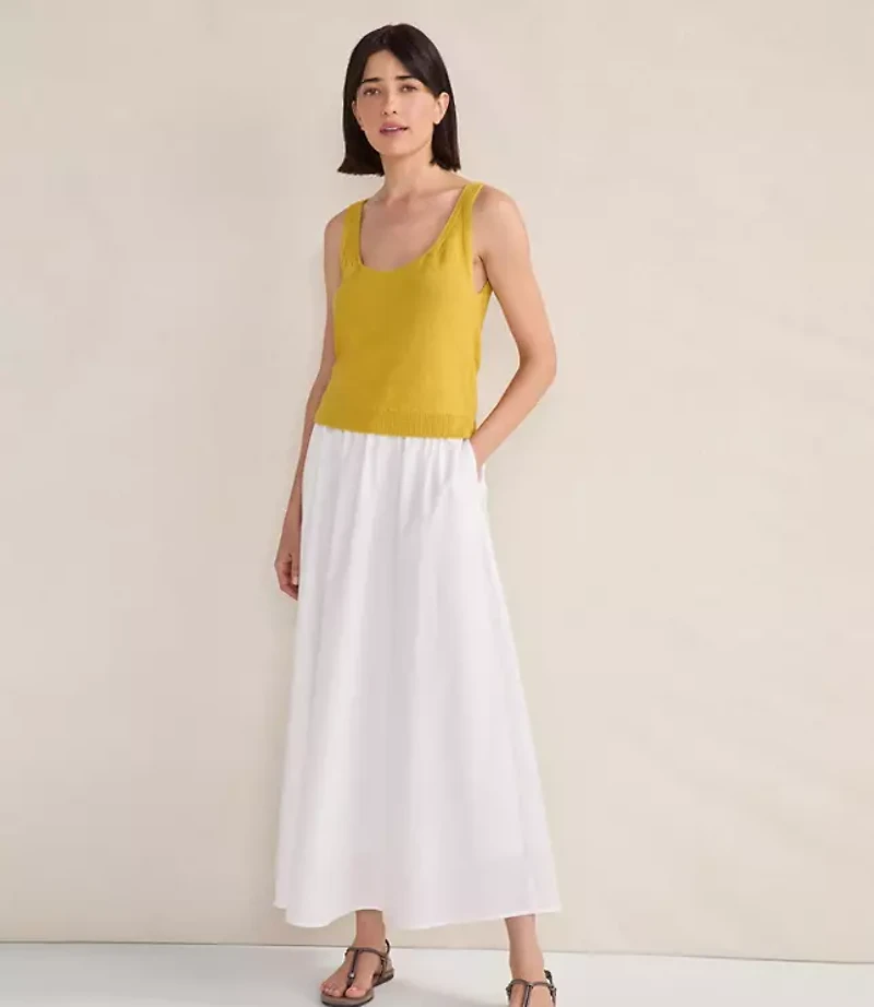 Haven Well Within Organic Cotton Linen Scoop Neck Tank