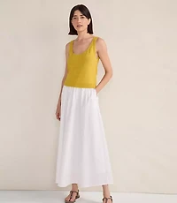 Haven Well Within Organic Cotton Linen Scoop Neck Tank