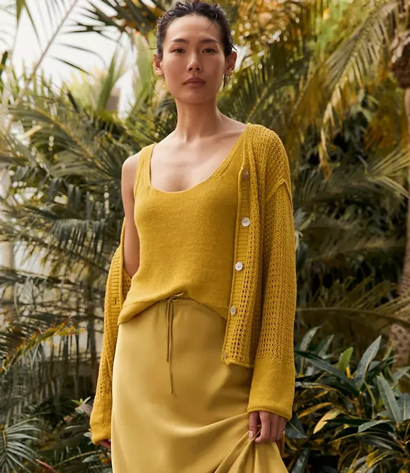 Haven Well Within Organic Cotton Linen Scoop Neck Tank