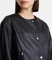 LOFT Versa Faux Leather Zip Pocket Jacket