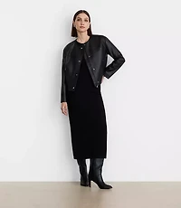 LOFT Versa Faux Leather Zip Pocket Jacket