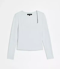Petite LOFT Versa 360 Knit Square Neck Top