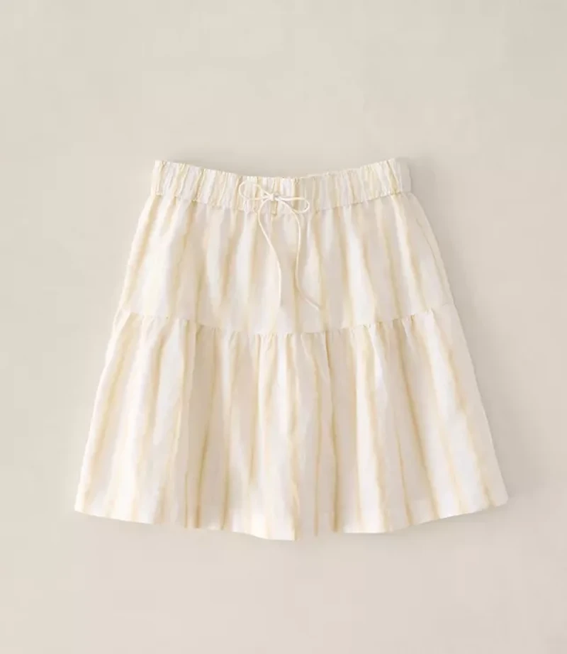 Haven Well Within Organic Cotton Linen Tiered Skirt
