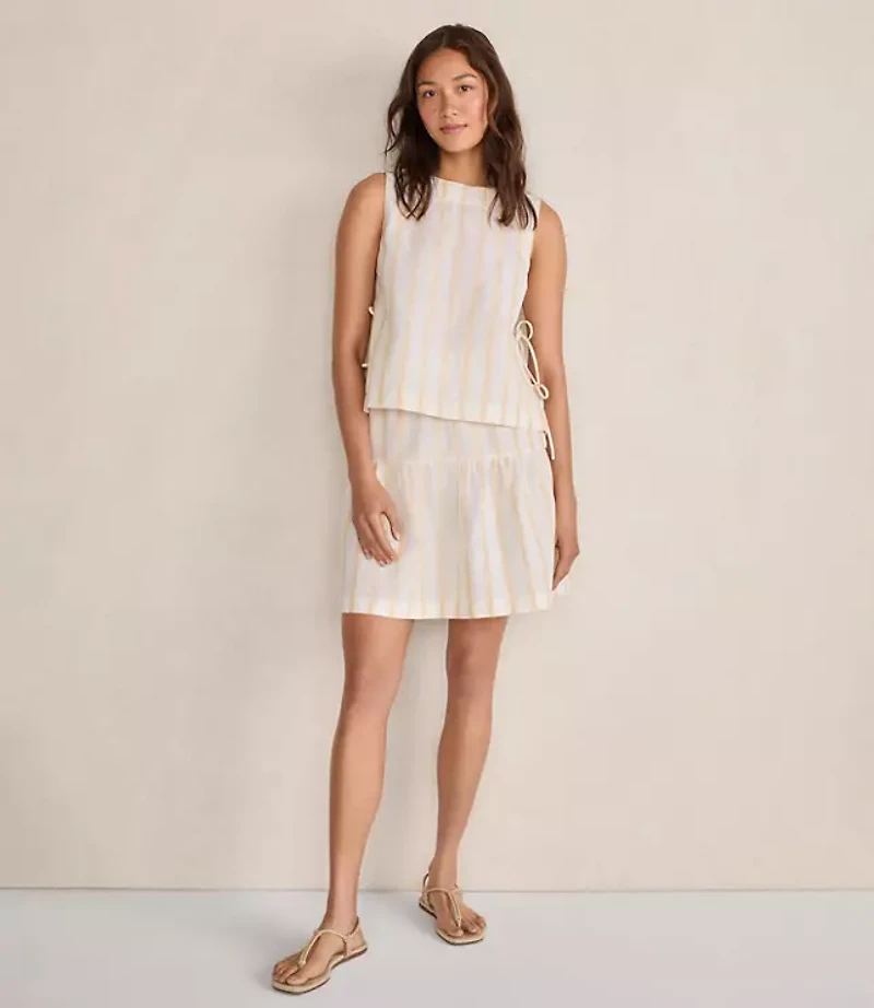 Haven Well Within Organic Cotton Linen Tiered Skirt