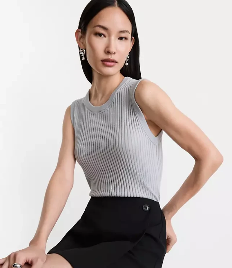 LOFT Versa Ribbed Sleeveless Sweater