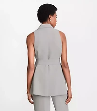 LOFT Versa Crepe Drape Double Breasted Pocket Vest