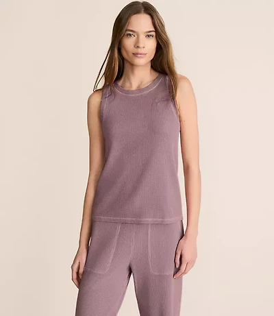 Lou & Grey Garment Dyed Waffle Tank Top
