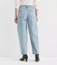 High Rise Barrel Jeans Vintage Light Indigo Wash
