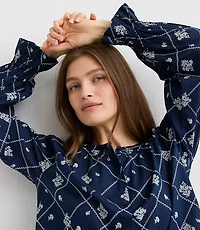 Bouquet Ruffle Cuff Blouse