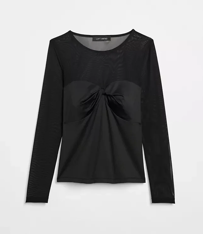 Petite LOFT Versa 360 Knit Mesh Top