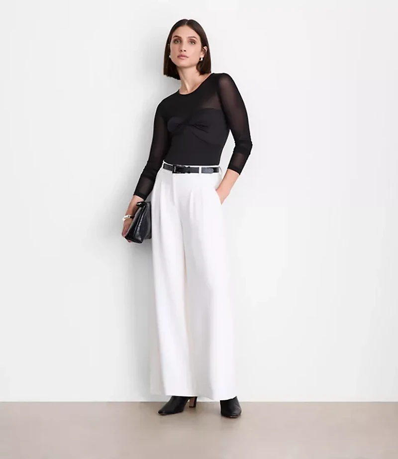 Petite LOFT Versa 360 Knit Mesh Top