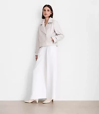 Petite LOFT Versa Embossed Faux Leather Trench Coat