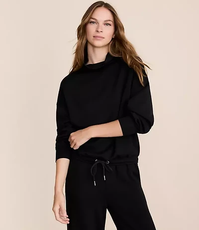 Petite Lou & Grey Scubasoft Mock Neck Drawstring Hem Top