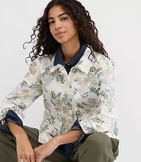 Floral Denim Chore Jacket