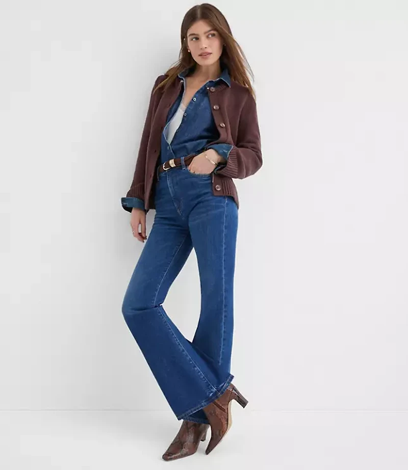 Tipped Waisted Patch Pocket Cardigan