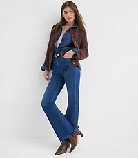 Tipped Waisted Patch Pocket Cardigan