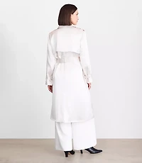 Petite LOFT Versa Satin Trench Coat
