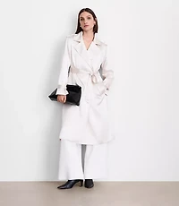 Petite LOFT Versa Satin Trench Coat