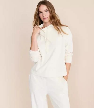 Petite Lou & Grey Ribbed Velour Drawstring Neck Sweatshirt