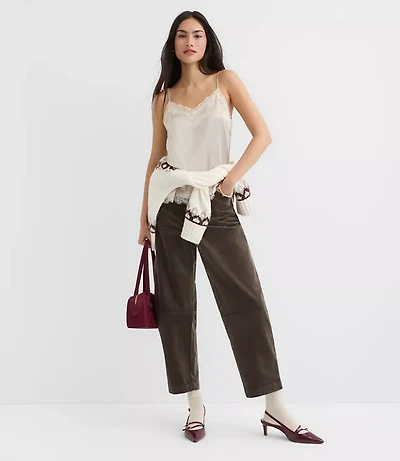 Lace Trim Satin Cami