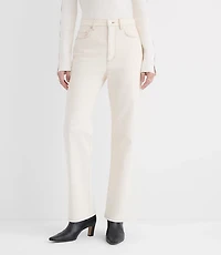 Rivete High Rise Straight Jeans Ivory