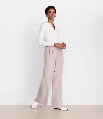 LOFT Versa Ribbed Henley Sweater