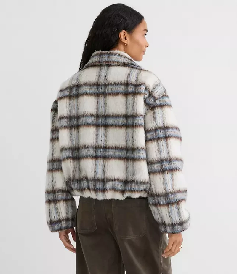 Plaid Boucle Bubble Jacket
