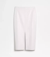 Petite LOFT Versa Embossed Faux Leather Long Skirt