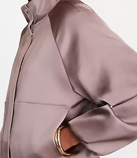 LOFT Versa Satin Bomber Jacket