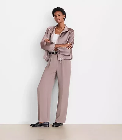 LOFT Versa Satin Bomber Jacket