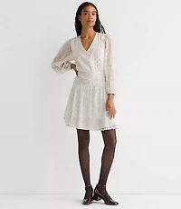 Shimmer Clip Shirred Mini Dress