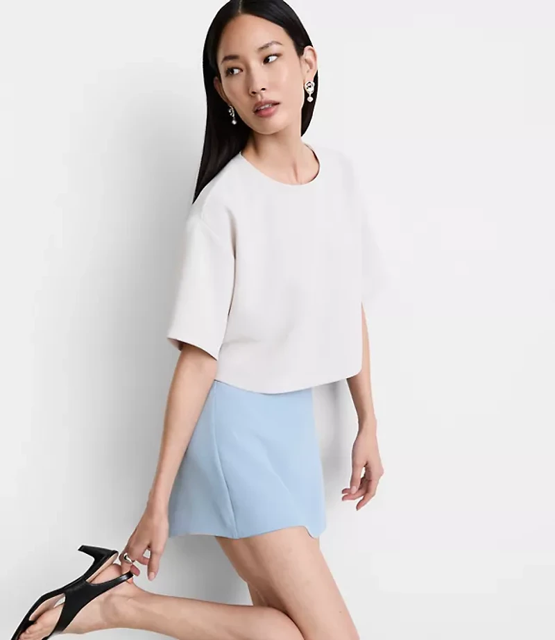 LOFT Versa Crepe Drape Relaxed Tee