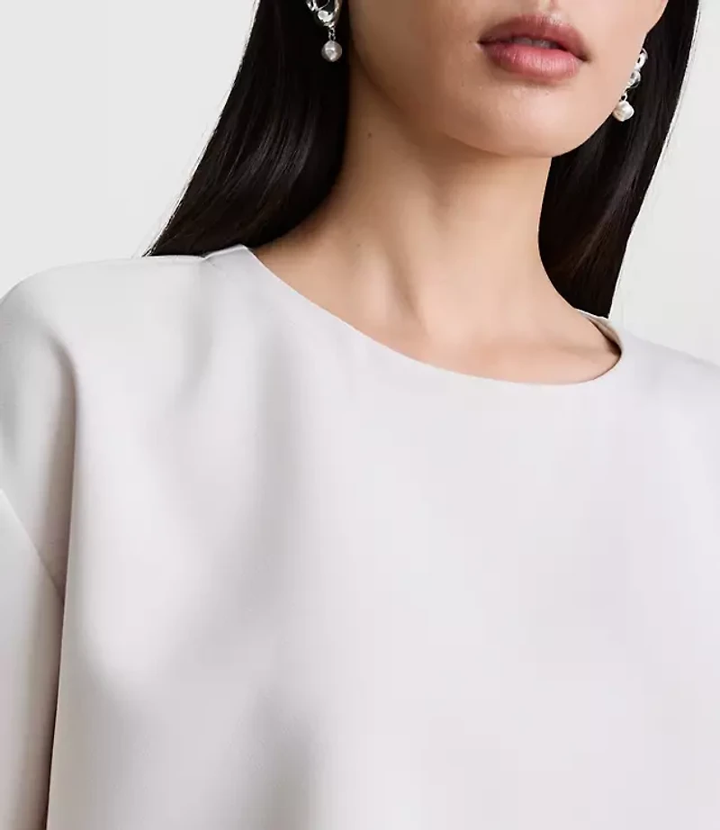 LOFT Versa Crepe Drape Relaxed Tee