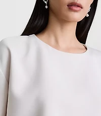 LOFT Versa Crepe Drape Relaxed Tee