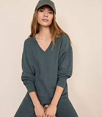 Lou & Grey Upstate Waffle V-Neck Top