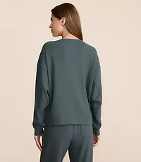 Lou & Grey Upstate Waffle V-Neck Top