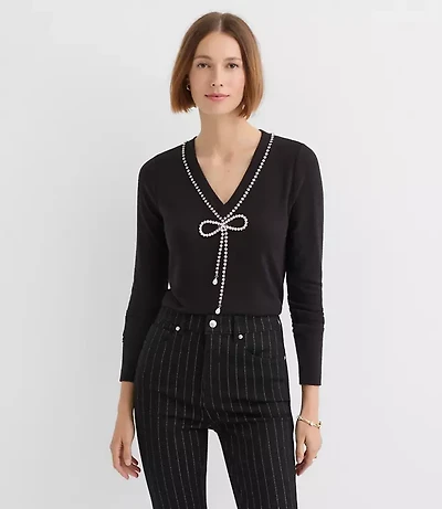 Reversible Jeweled Bow Top