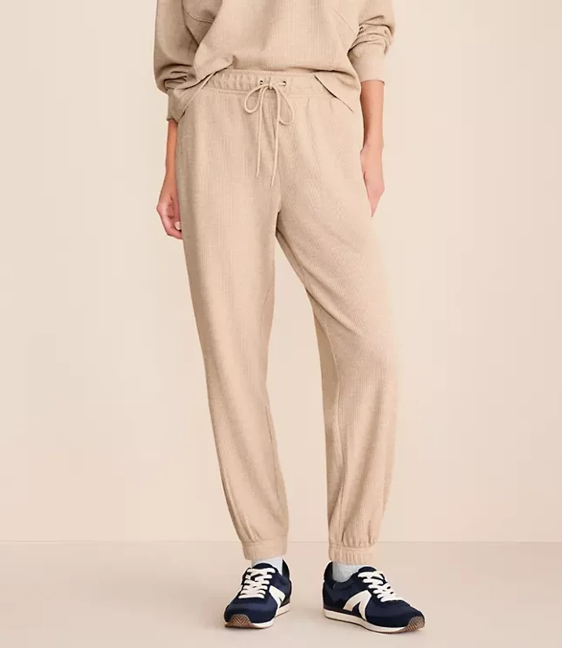 Lou & Grey Heathered Upstate Waffle Joggers