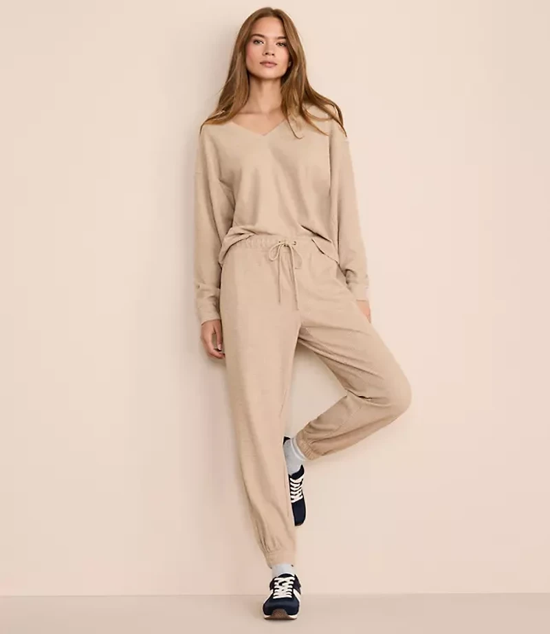 Lou & Grey Heathered Upstate Waffle Joggers