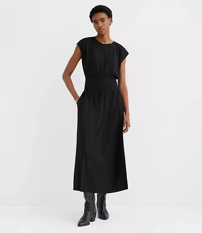 Cap Sleeve Maxi Pocket Dress