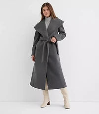 Tall Shawl Collar Belted Coat
