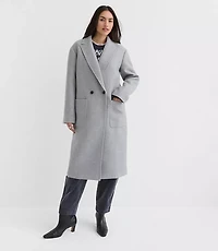 Petite Heathered Patch Pocket Coat