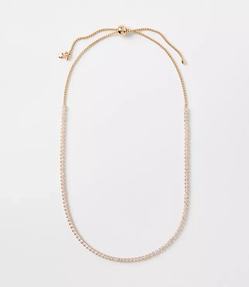 Pull Tie Tennis Necklace