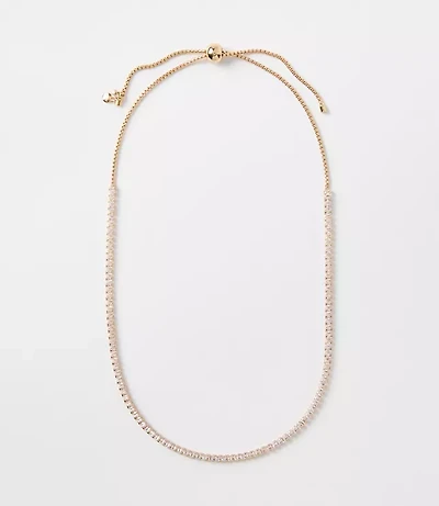 Pull Tie Tennis Necklace