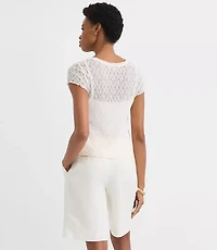 Lace Cap Sleeve Tee