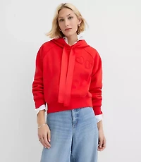 Heart Embroidered Hoodie